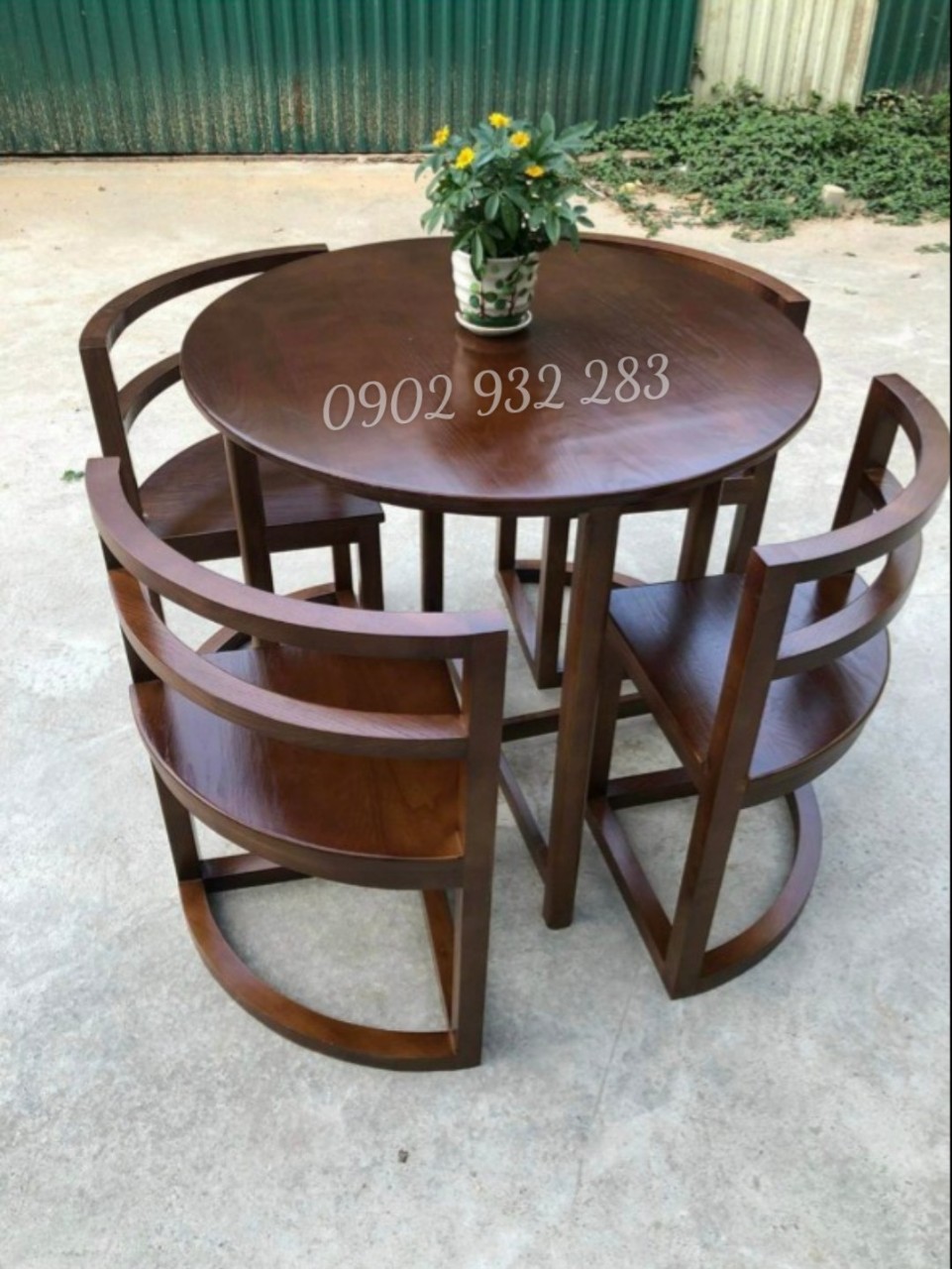 bộ bàn ăn xếp gọn gỗ sồi 4 ghế và 6 ghế 