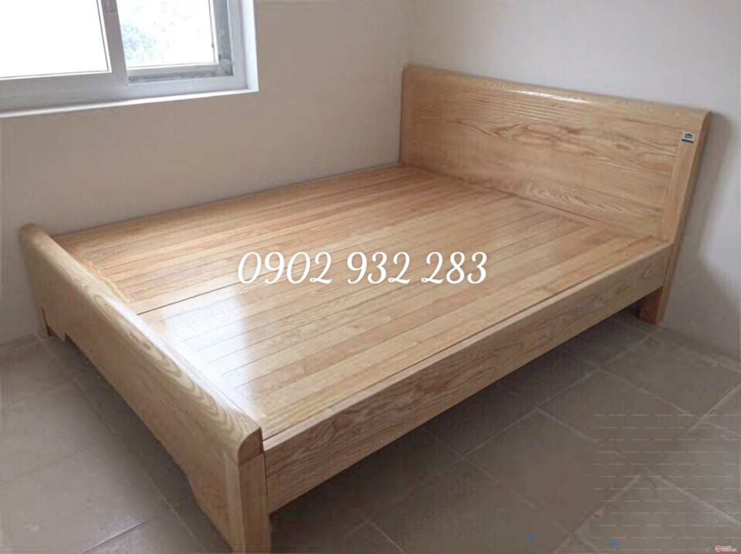 Giường ngủ gỗ sồi 1m6 x 2m dạt phản MS A01