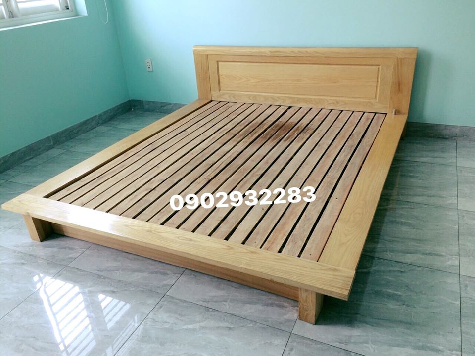 Giường gỗ sồi vai bè 1,8m MS 5.5
