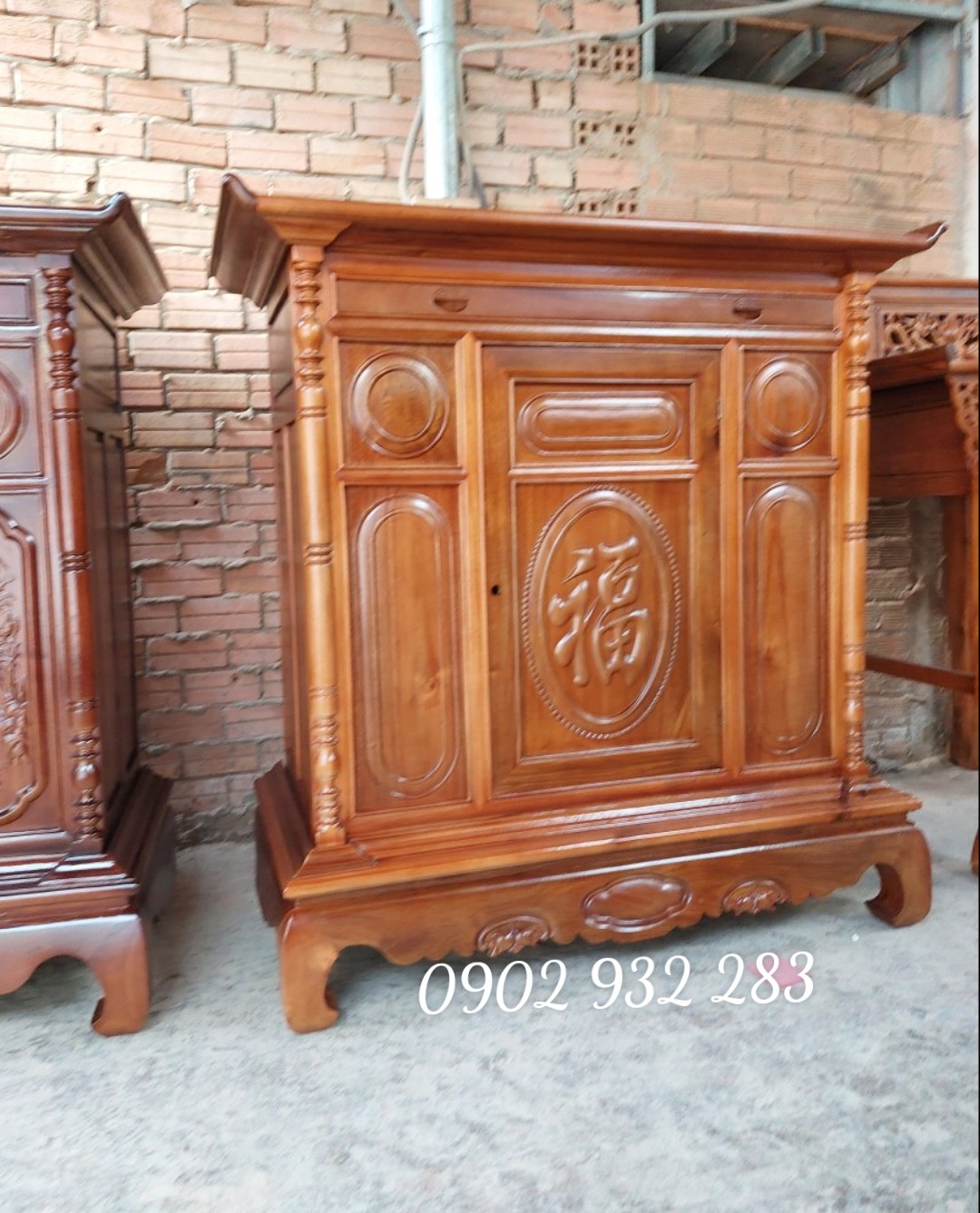 Tủ thờ 1m27 trạm chữ phúc 