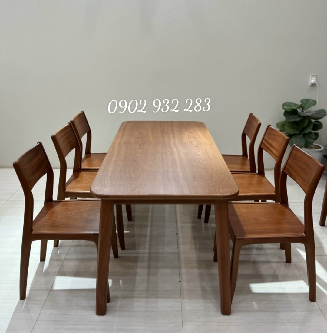 Bộ bàn ăn 6 ghế gỗ xoan đào XD1